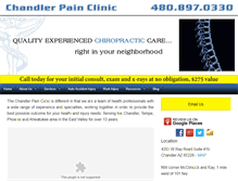 Tablet Screenshot of chandlerpainclinic.com